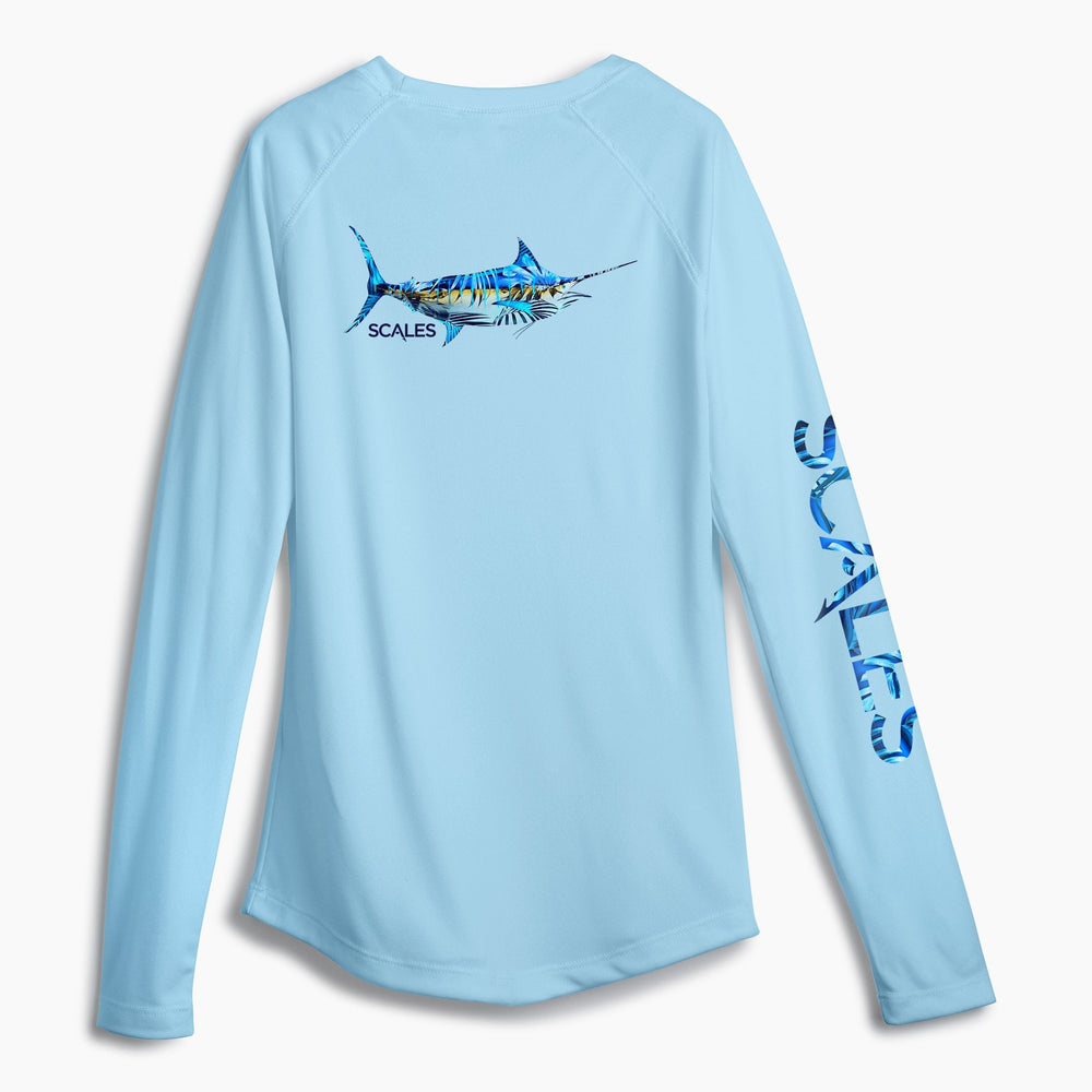 Scales Pro Performance Mens Fishing Shirt Long Sleeve Turquoise SPF 50 NWT  Sz XL