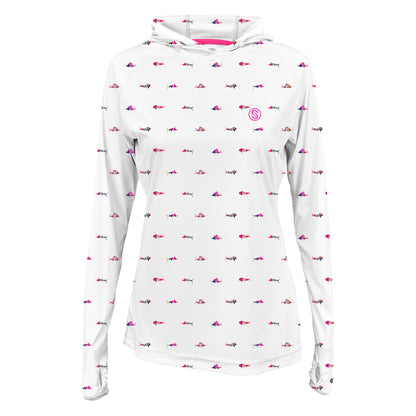 Trippy Fish Womens Hooded Performance