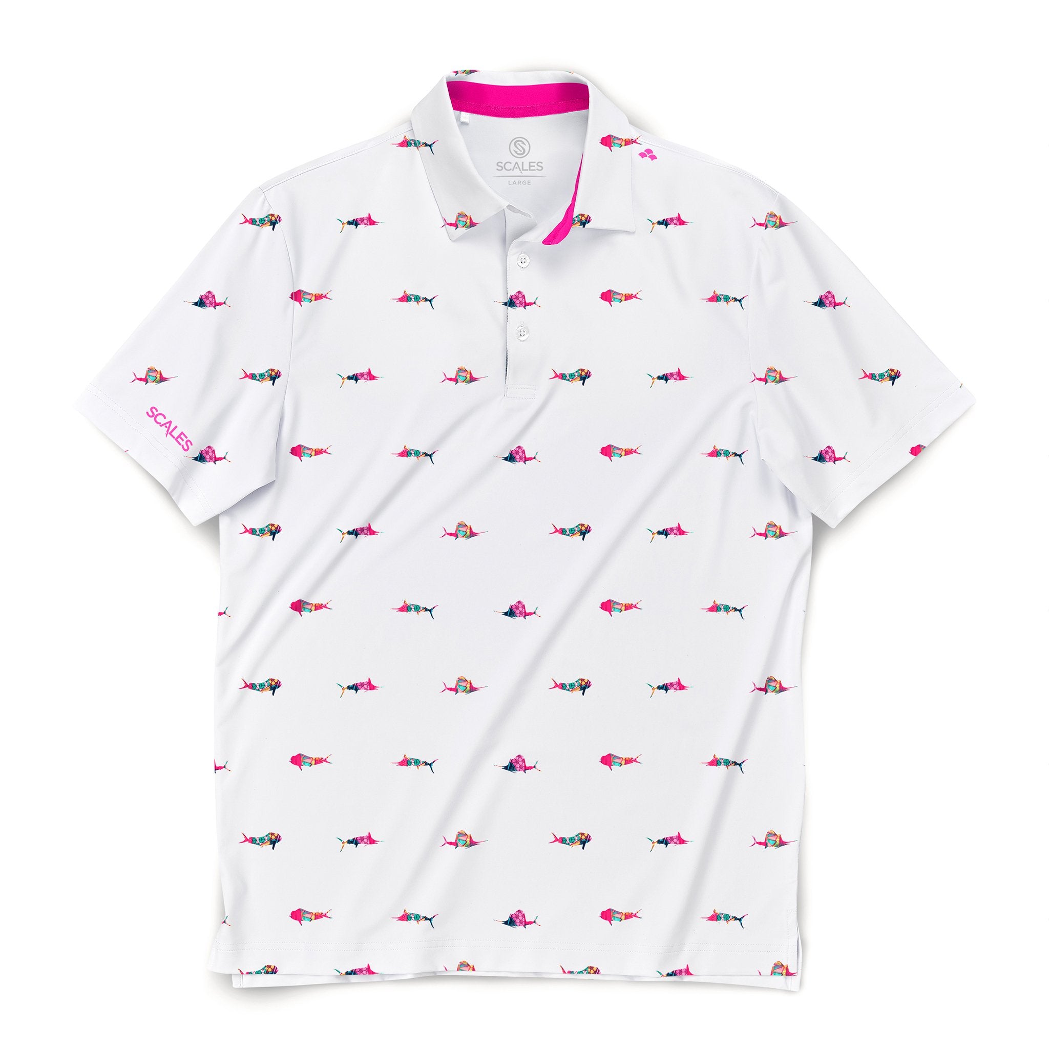 Polo shirt with outlet fish logo