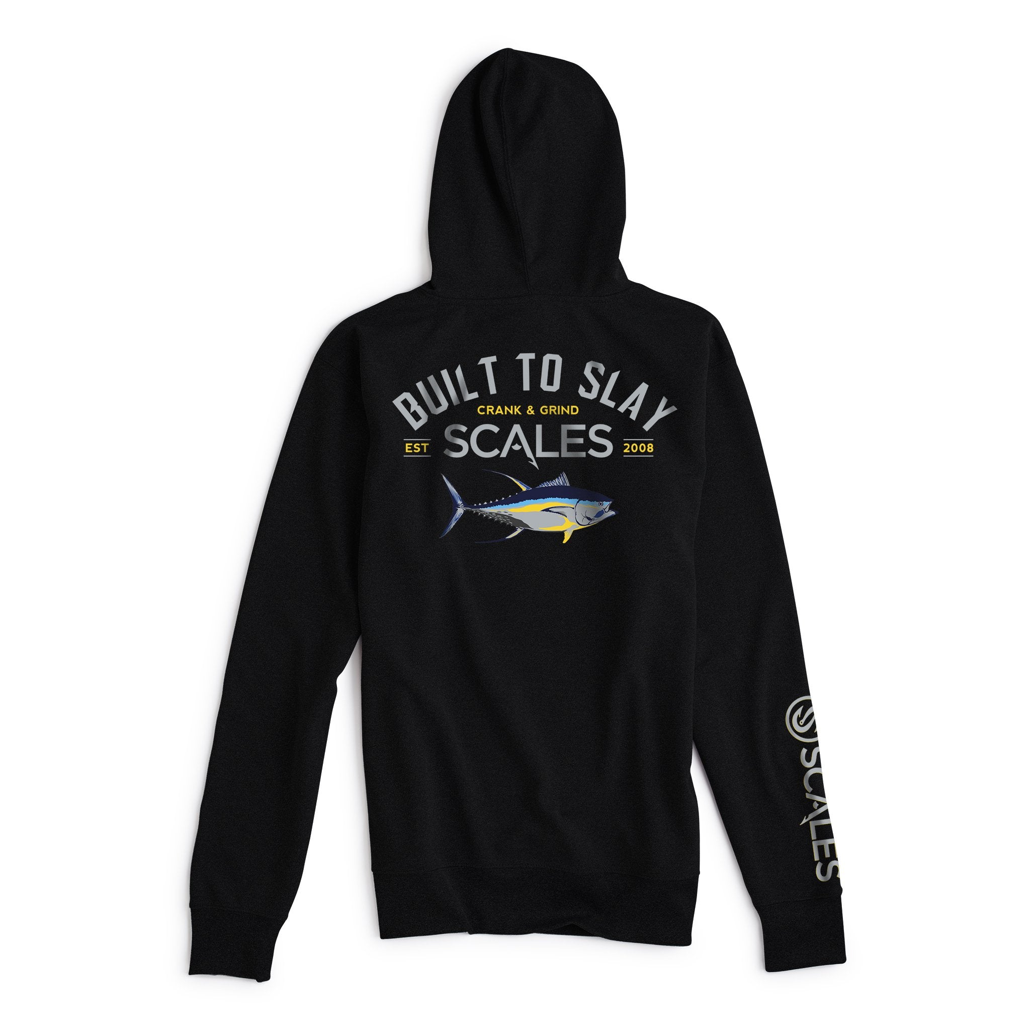 Scales Tuna Built Hoodie in Navy Size Large