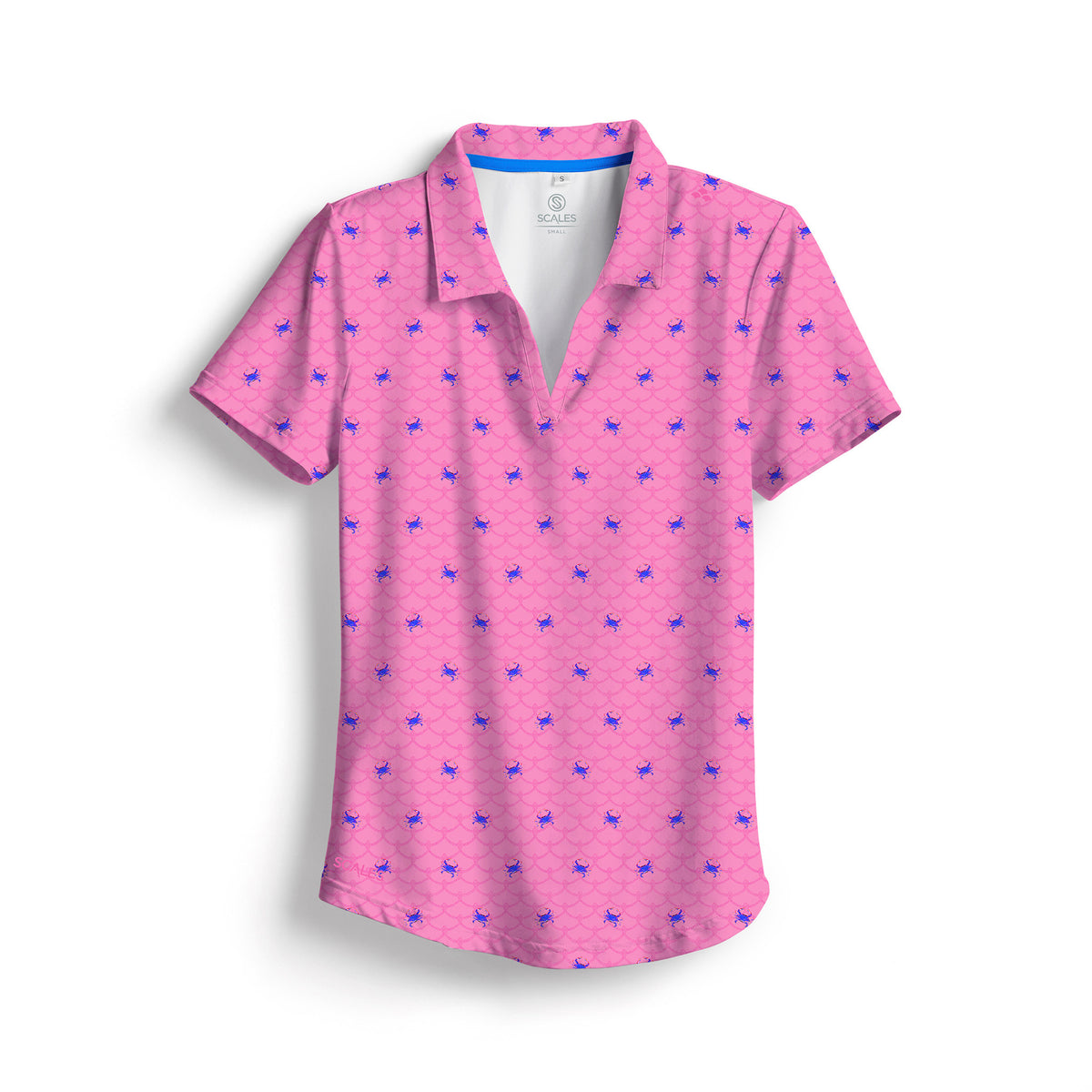 Crabby Womens Polo - Hot Pink / XS